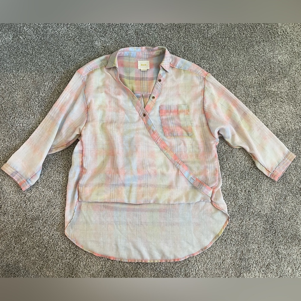 Maeve Plaid Button-Up Style Shirt